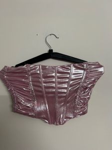 Metallic Corset Top