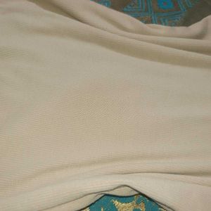 Chic Beige &amp; White Polo Top