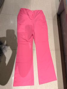 Pink Flared Leg Pants