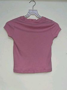 🌸 PINK CROP TOP - TEE (SUPER CITE PASADENA) 🌸
