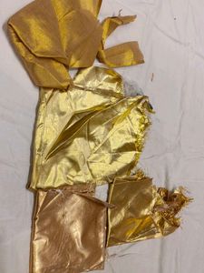 Shimmering Silver  nd golden cut piece