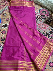 Vibrant Pink Mysore crepe premium 6meter