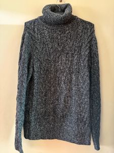 Men's Cable Knit Turtleneck Sweater