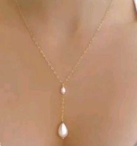 Pearl Drop Y Necklace