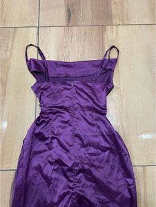 Elegant Purple Satin Dress