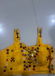Vibrant Yellow Embroidered Blouse
