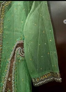 Embellished Green Kurta.