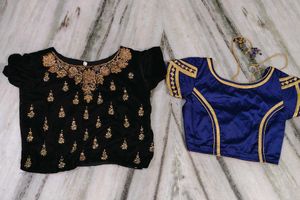 Designer Embroidered Blouse Set