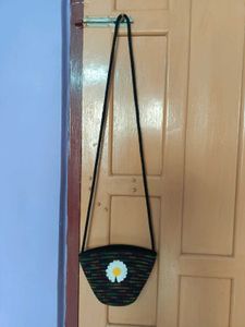 Daisy Accent Colorful Woven Handbag