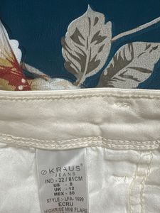 KRAUS Cream Wide Leg Pants