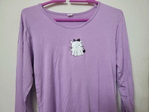 Cute Cat Graphic Long Sleeve Tshirt
