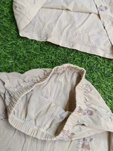 Cute Bear Print Pajama Set