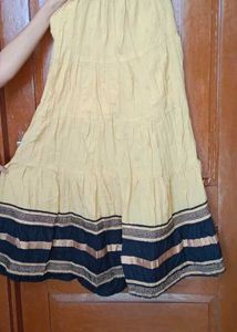Tiered Ethnic Maxi Skirt