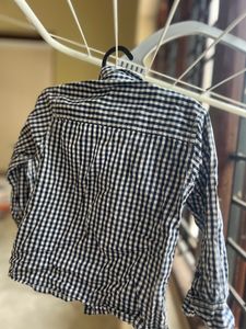 Black And White Kids Checks Shirt Cool Club