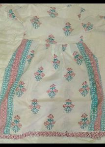 Elegant White Printed Kurta Set