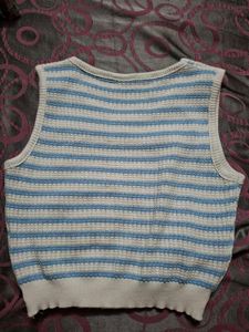Striped Knit Sleeveless Top