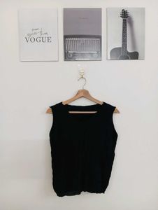 Sleeveless Black Top