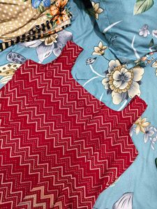 Red Chevron Print Kurta