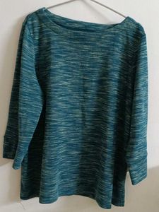 Cozy Teal Long Sleeve Top