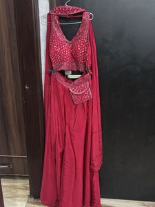 short choli with sharara dress