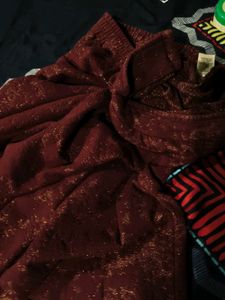Patterned Wide Leg Pants