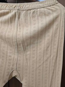 Cozy Beige Textured Leggings