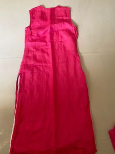 Vibrant Pink Floral Kurta Set