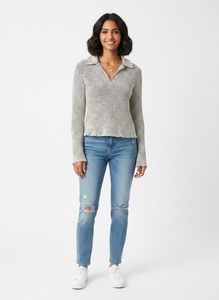 Chic Textured Long Sleeve Top