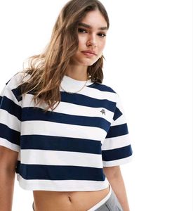 Trendy Striped Crop Top