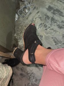 Black Sling Back Heels