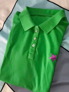 Bright Green Collared Polo t-Shirt