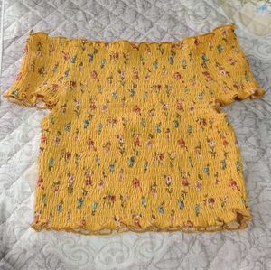 Floral Smocked Off-Shoulder Top