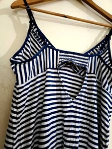 Striped Knit Chemise Dress