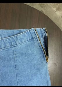 Stylish Light Wash Denim Flare Pants