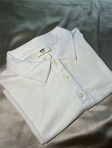 H&M Sport White Polo Shirt