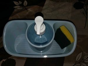 Dish Soap Dispenser &amp; Sponge Holder Set