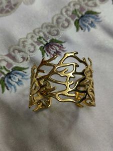 Unique Gold Coral Cuff Bracelet