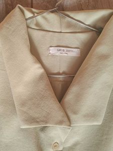Light green Short-Sleeve Button-Up Dress