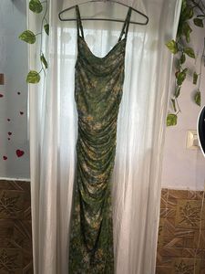 Floral Ruched Maxi Dress