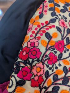 Pink And blue dhoti set