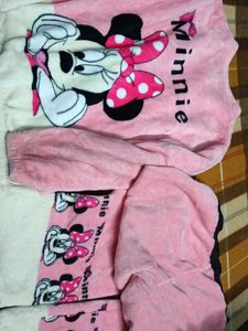 Cute Minnie Mouse Fleece Top