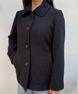 Classic Navy Button-Up Jacket
