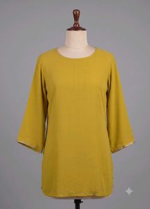 Mustard Yellow Pure Georgette top