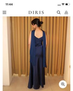DIRIS Ivana Blue Satin Dress