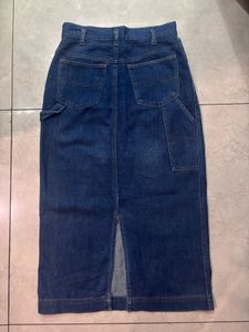 Classic Denim Midi Skirt