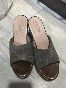 Sparkly Block Heel Mules