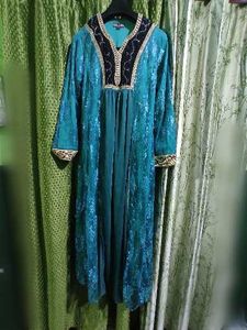 Elegant Teal Embroidered Ethnic Gown