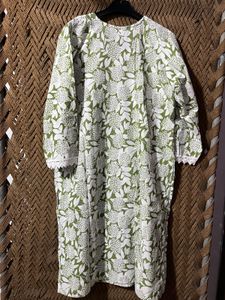 Green Floral Print Kurta