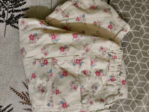 Floral Print Flare Jeans