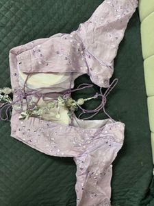 lavender Lilac Lehenga Choli Set